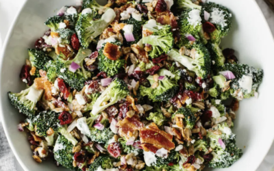 Brocoli Salad with Sunflower Seeds & Craisin