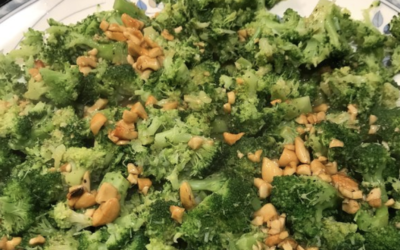 Broccoli with Garlic Butter and Cashews