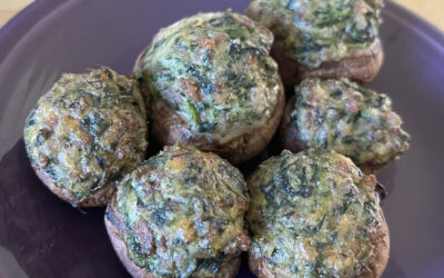 Christine’s Spinach and Sausage Stuffed Mushrooms