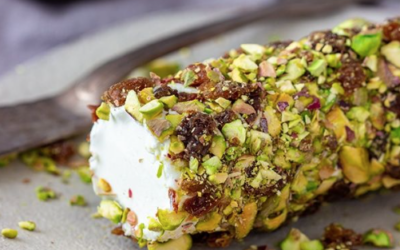 Pistachio and Cranberry Goat Cheese Log