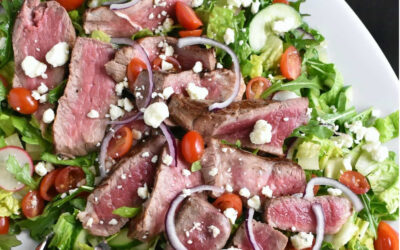 Steak salad with balsamic vinaigrette