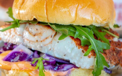 Blackened Walleye Sandwich