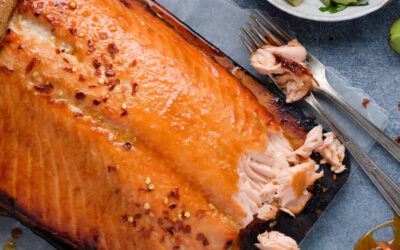 Hot Honey Cedar Plank Salmon