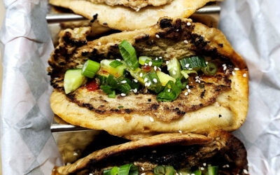 Asian Smashed Dumpling Tacos